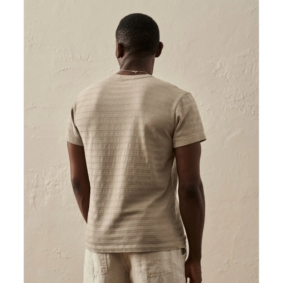 Buck Mason Vintage Jacquard Classic Tee Short Sleeve Crew Neck Light Sage XXL - Picture 3 of 10